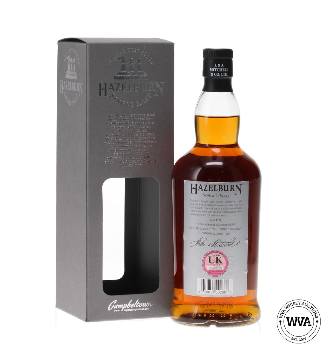 HAZELBURN 13 YEAR OLD 2003 - OLOROSO CASK