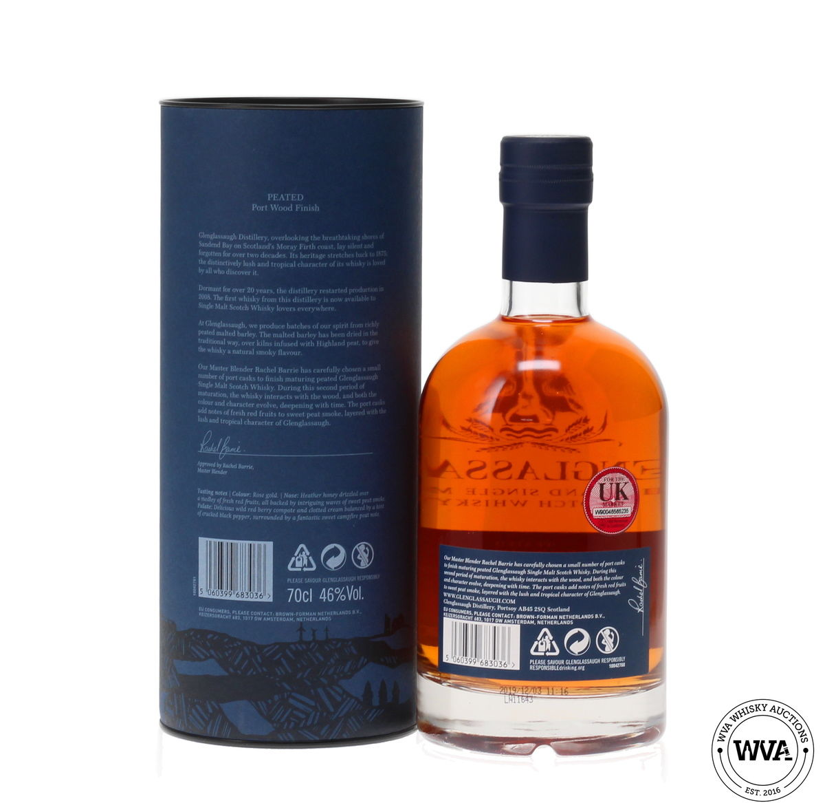 GLENGLASSAUGH PEATED PORT WOOD FINSIH