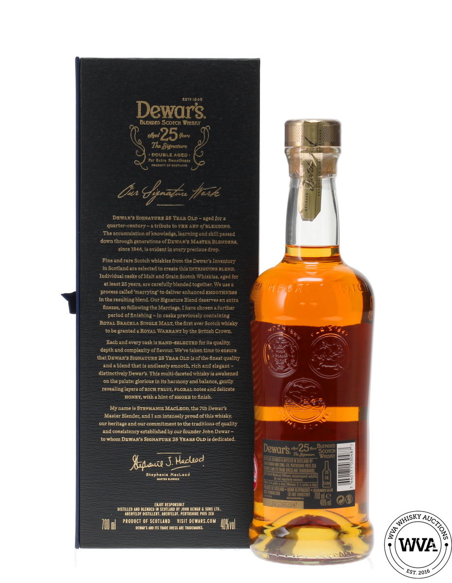DEWARS 25 YEAR OLD SIGNATURE LIMITED EDITION