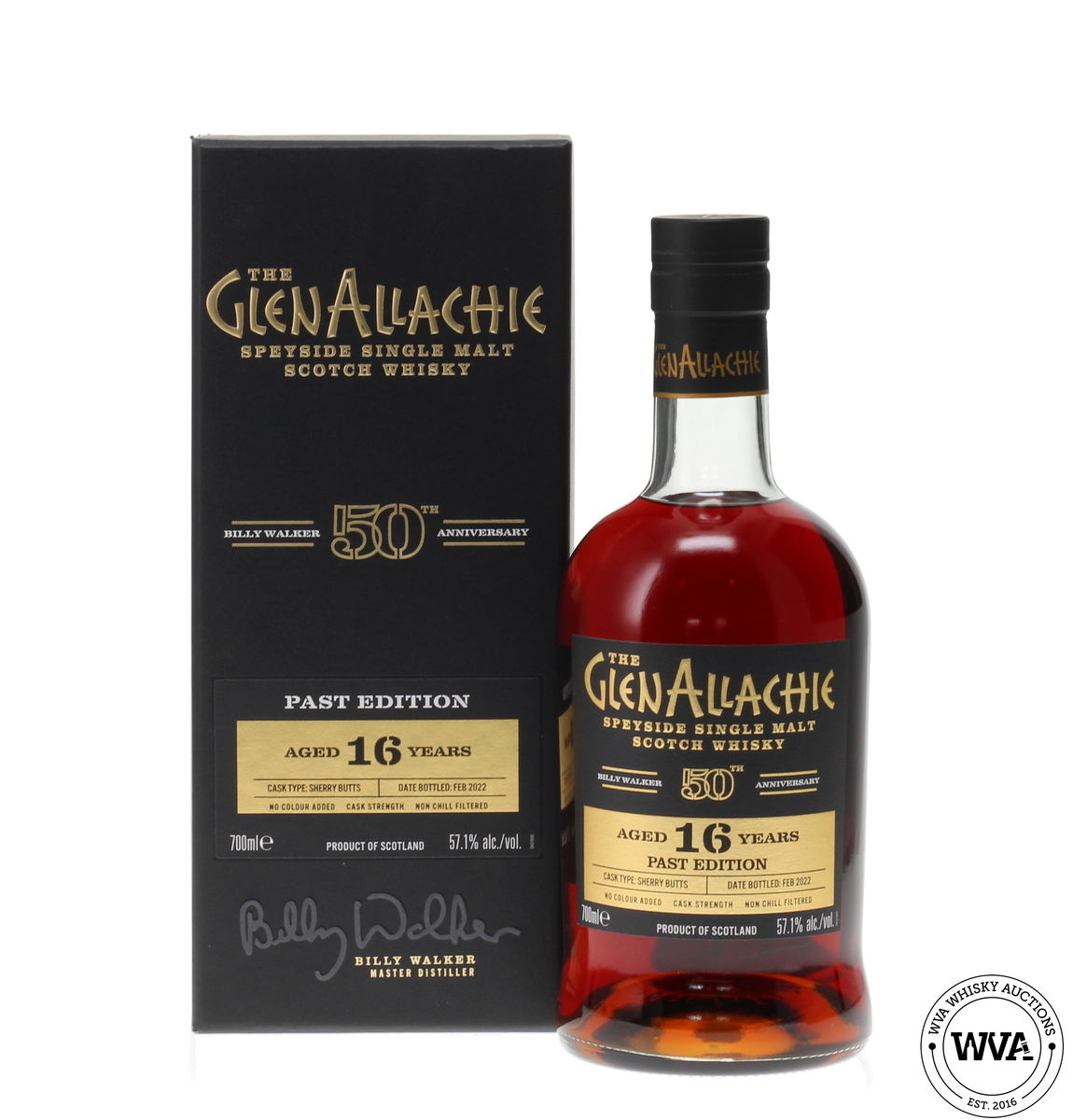 GLENALLACHIE 16 YEAR OLD PAST EDITION BILLY WALKER 50TH ANNIVERSARY 