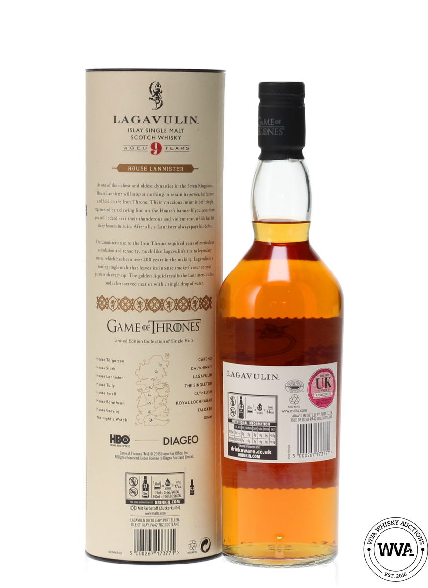 LAGAVULIN 9 YEAR OLD GAME OF THRONES HOUSE LANNISTER