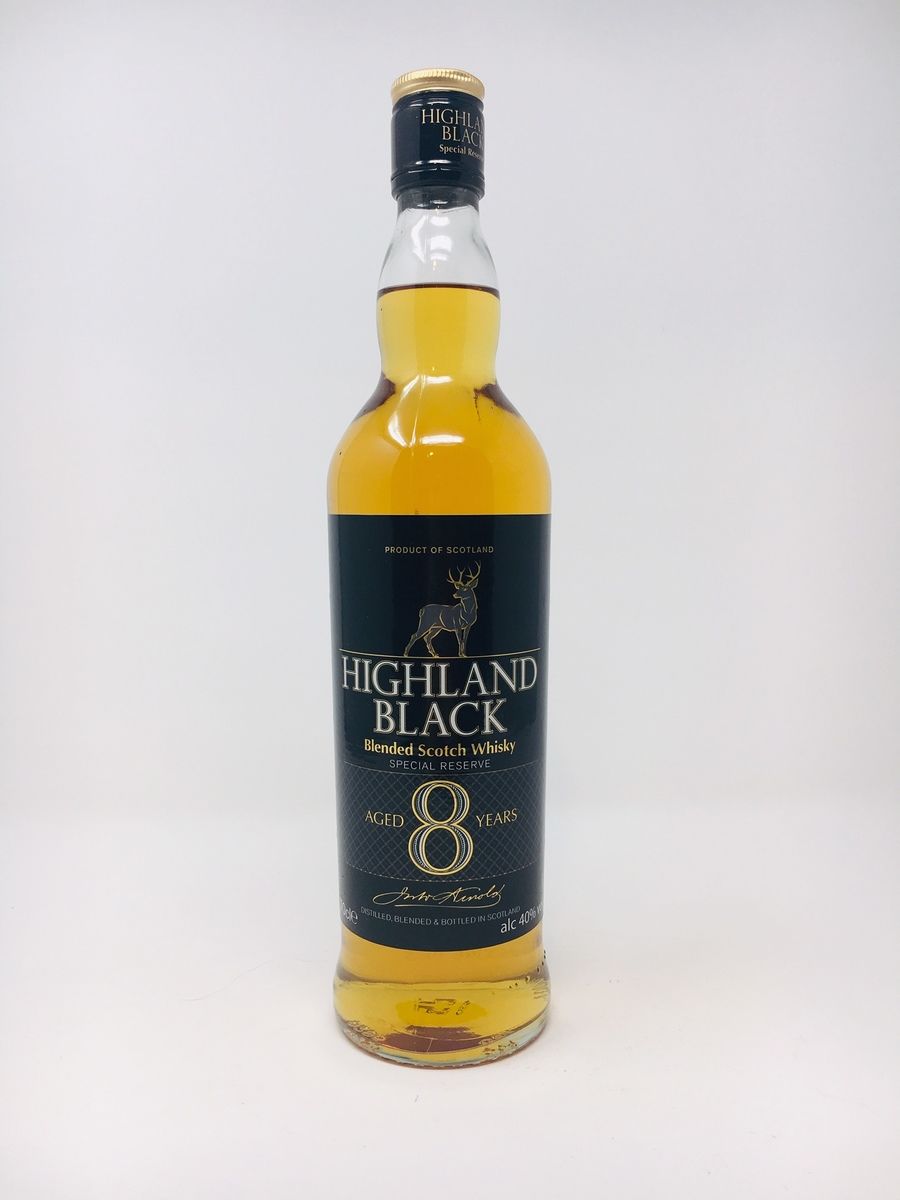 LOT 2481 - HIGHLAND BLACK 8 YEAR OLD BLENDED WHISKY (NO RESERVE)