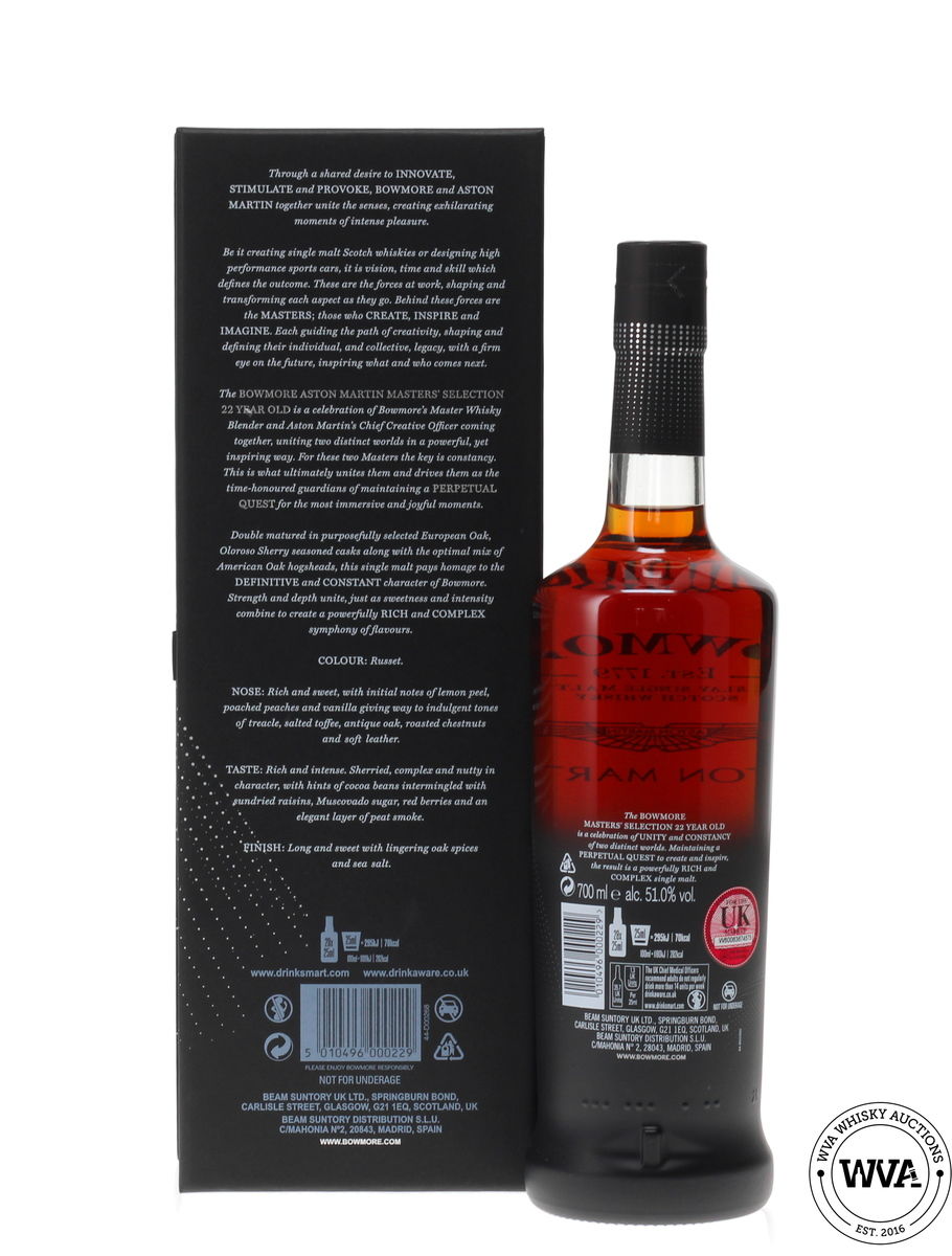 BOWMORE 22 YEAR OLD  - ASTON MARTIN MASTERS SELECTION -  EDITION NO.3