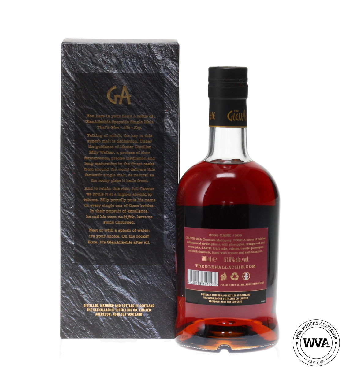 GLENALLACHIE 11 YEARS OLD 2008 #508 - WHISKY SHOP EXCLUSIVE