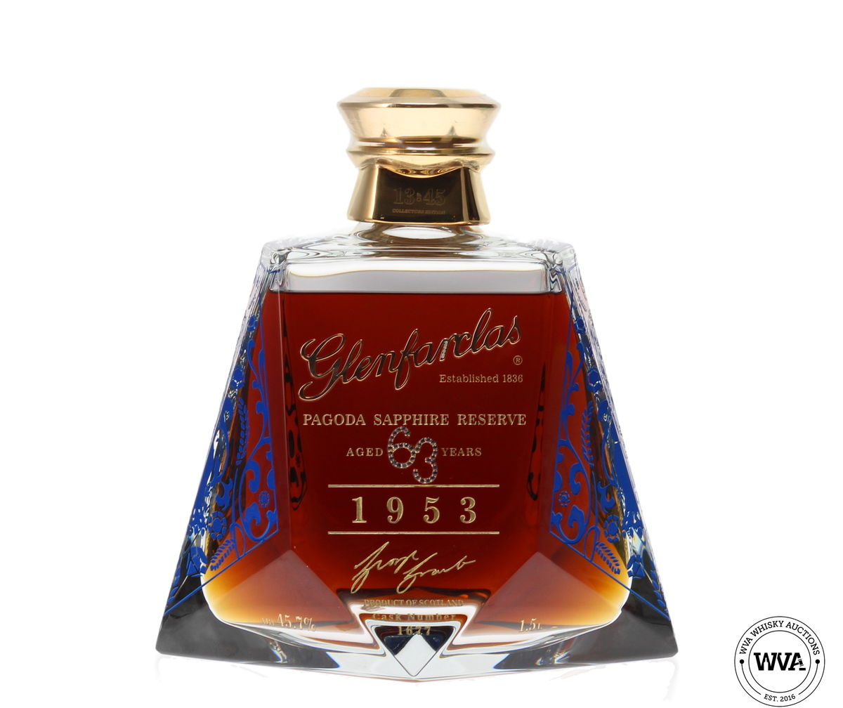 GLENFARCLAS 63 YEAR OLD 1953 #1677 1.5ltr MAGNUM - PAGODA SAPPHIRE RESERVE (GOLD EDITION)