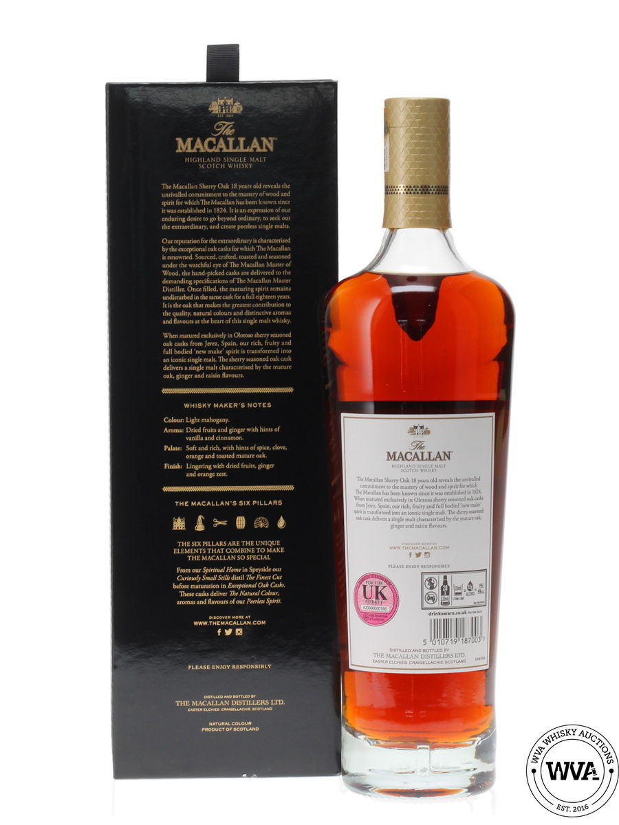 MACALLAN 18 YEAR OLD SHERRY OAK (2018)