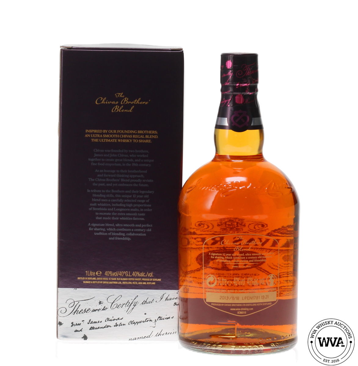 CHIVAS REGAL 12 YEAR OLD "THE CHIVAS BROTHERS BLEND"