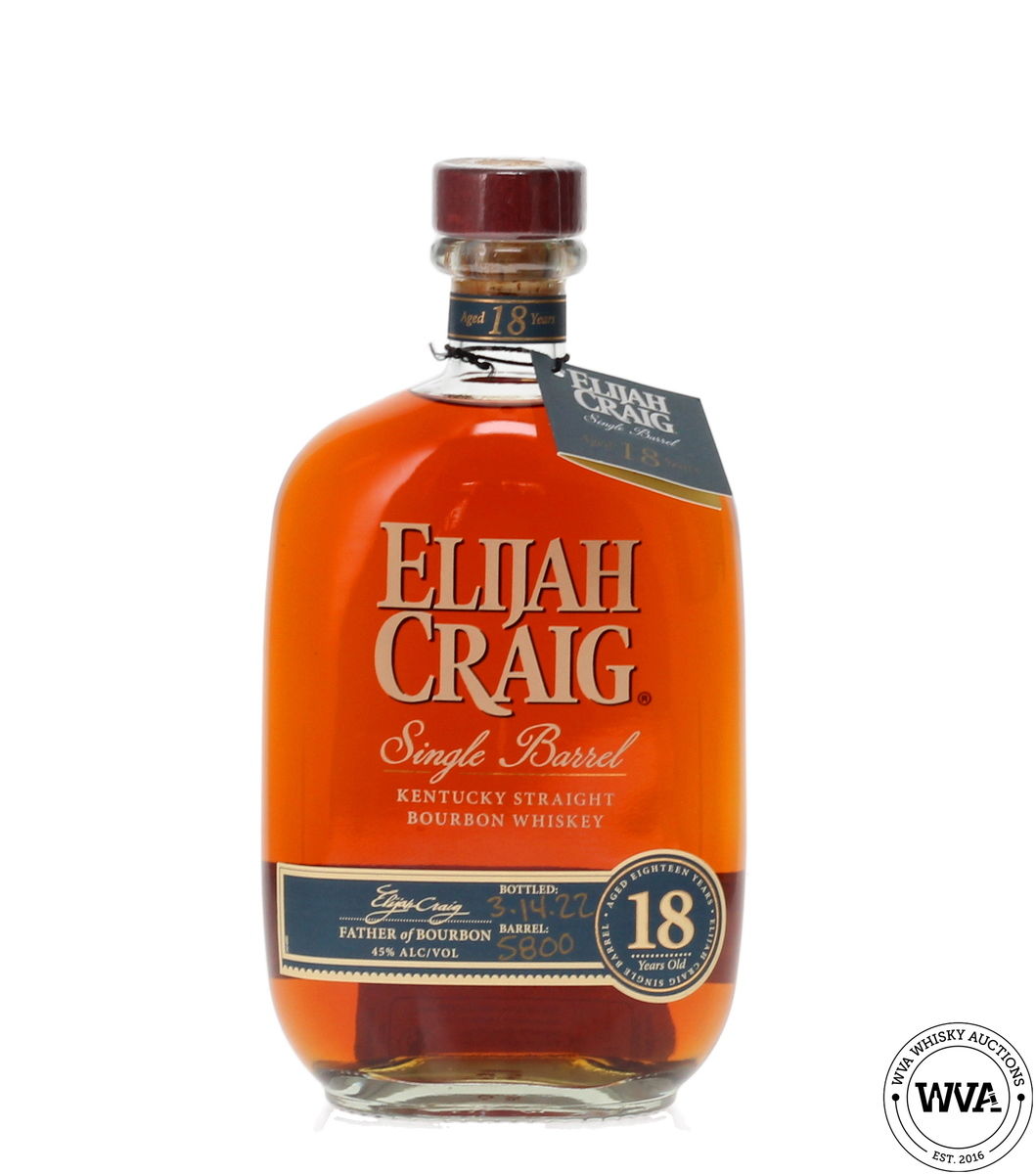 ELIJAH CRAIG SINGLE BARREL 18 YEAR OLD