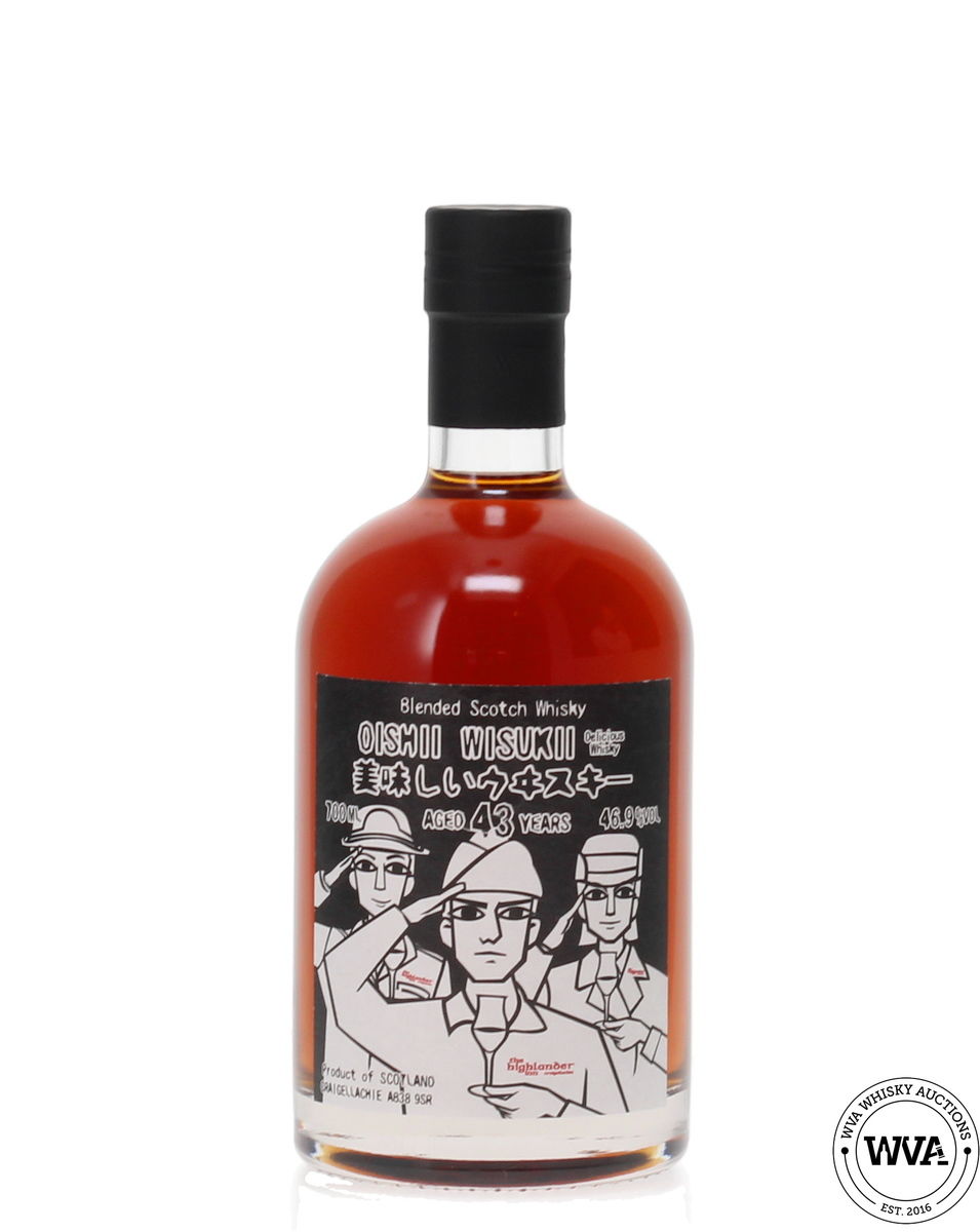 OISHII WISUKII - 43 YEAR OLD BLENDED SCOTCH WHISKY