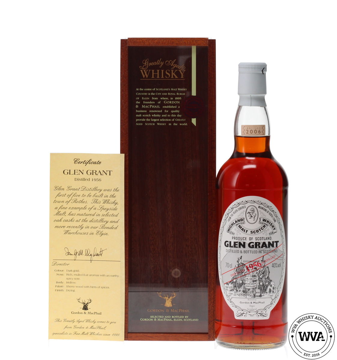 GLEN GRANT 1956 GORDON AND MACPHAIL