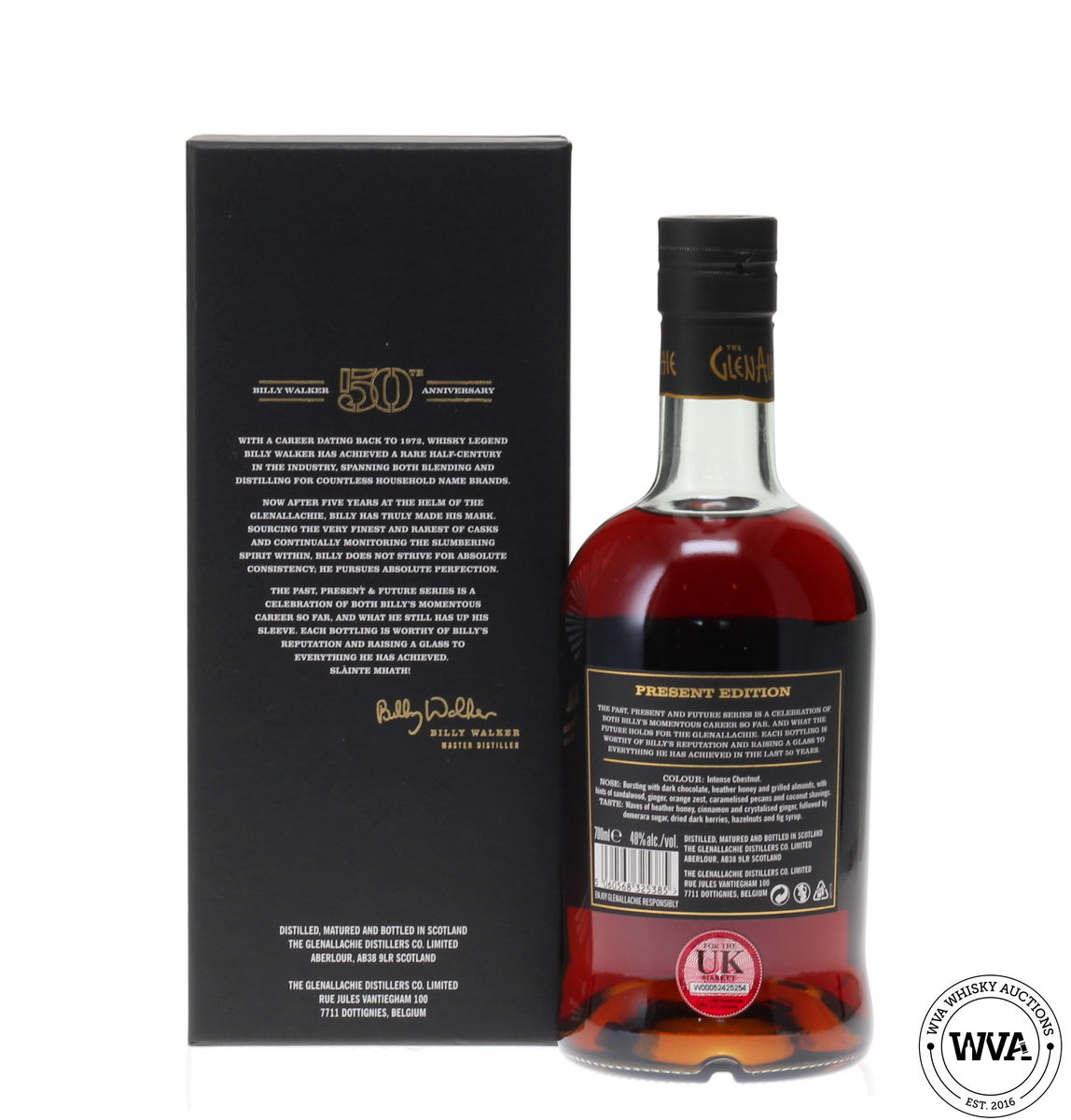GLENALLACHIE 16 YEAR OLD PRESENT EDITION BILLY WALKER 50TH ANNIVERSARY  