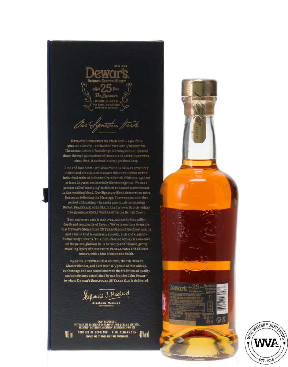 DEWARS 25 YEAR OLD SIGNATURE LIMITED EDITION