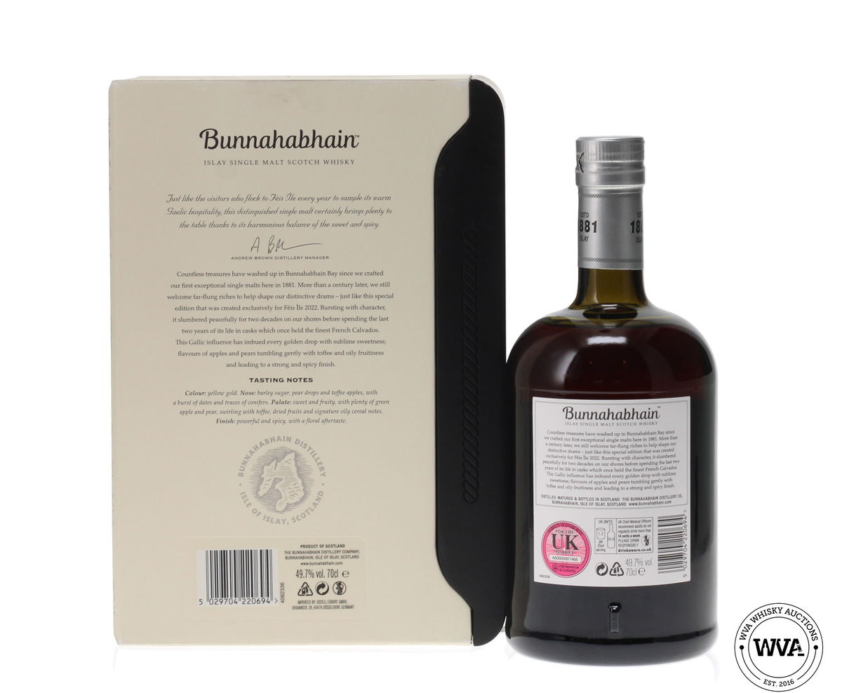 BUNNAHABHAIN 1998 FEIS ILE 2022 CALVADOS CASK FINISH