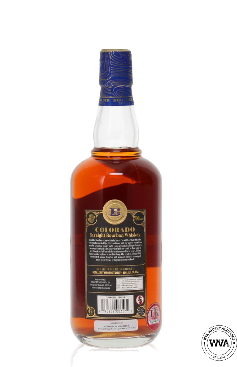 BOULDER COLORADO - STRAIGHT BOURBON WHISKEY