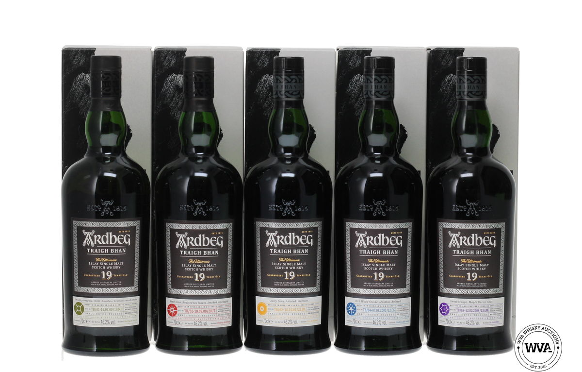 ARDBEG TRAIGH BHAN 19 YEAR OLD SET 1-5