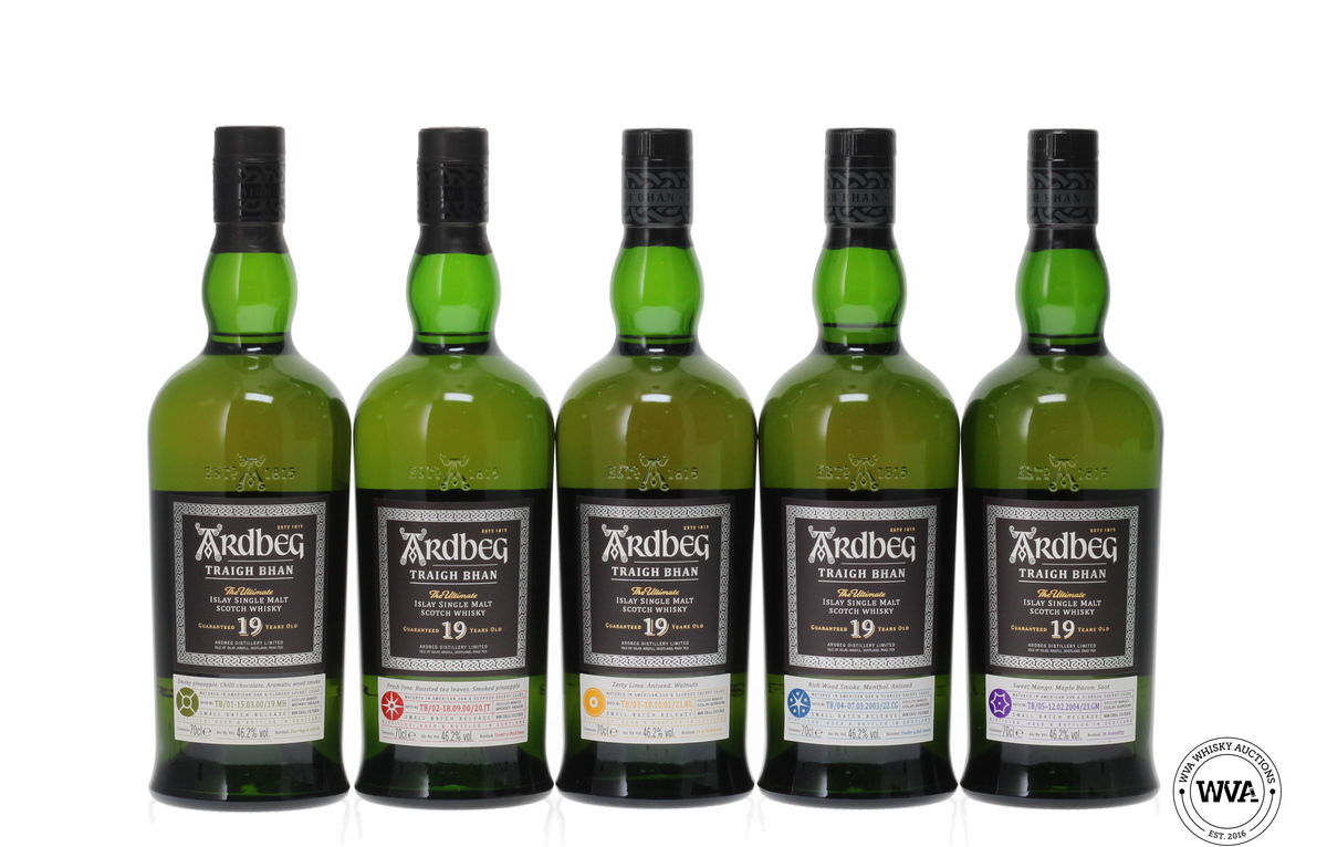 ARDBEG TRAIGH BHAN 19 YEAR OLD SET 1-5