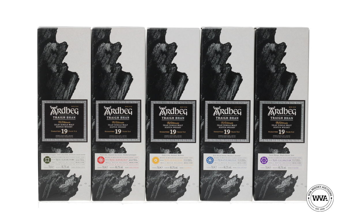 ARDBEG TRAIGH BHAN 19 YEAR OLD SET 1-5
