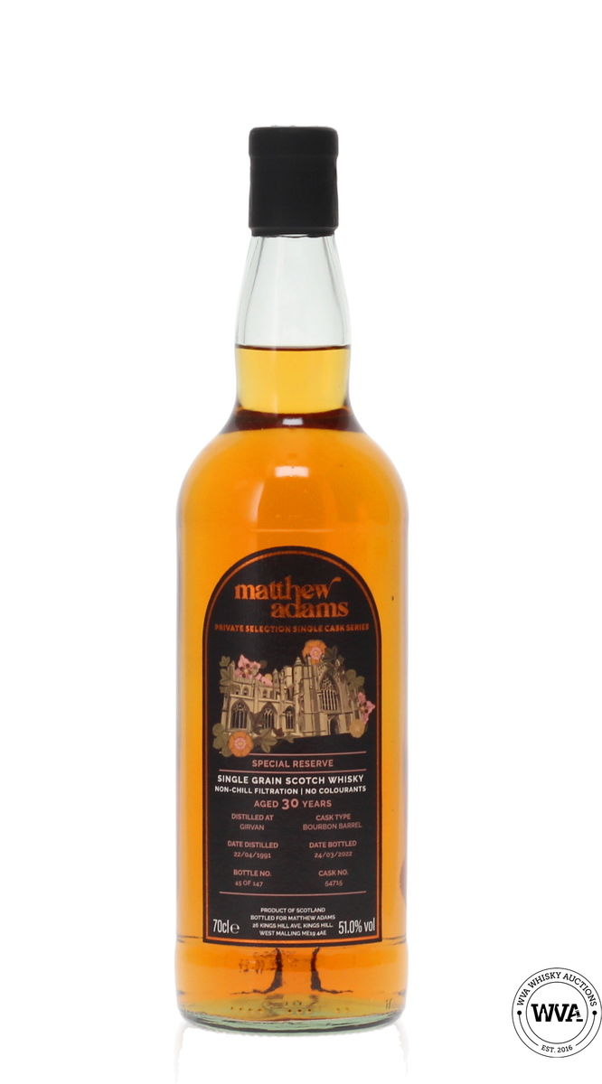 GIRVAN 1991 30 YEAR OLD #54715 MATTHEW ADAMS - PRIVATE SELECTION