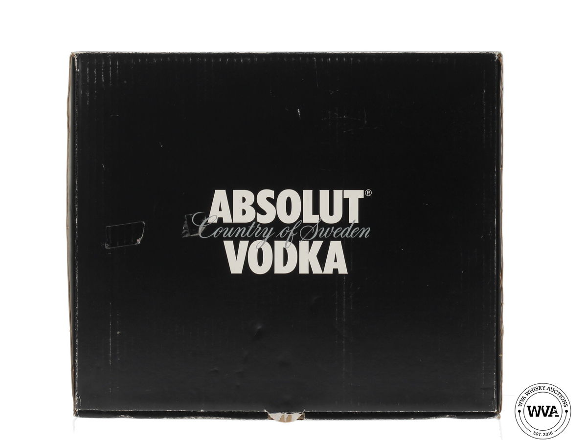ABSOLUT VODKA - REIJMYRE GLASSWORKS GENUINE SWEDISH CRYSTAL DECANTER & GLASSES