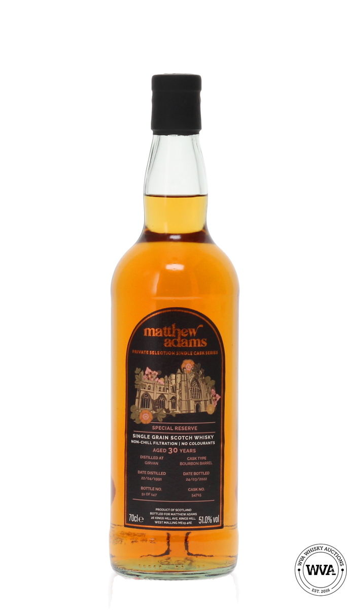 GIRVAN 1991 30 YEAR OLD #54715 MATTHEW ADAMS - PRIVATE SELECTION