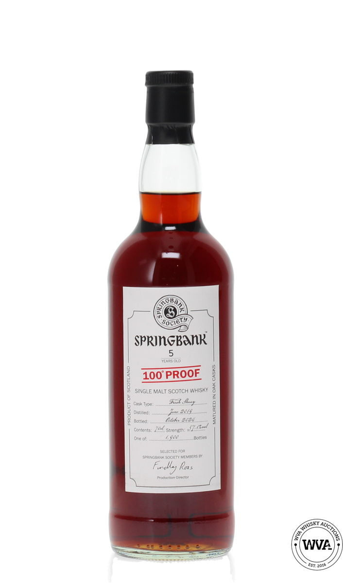 SPRINGBANK SOCIETY 5 YEAR OLD 2024 - 100 PROOF