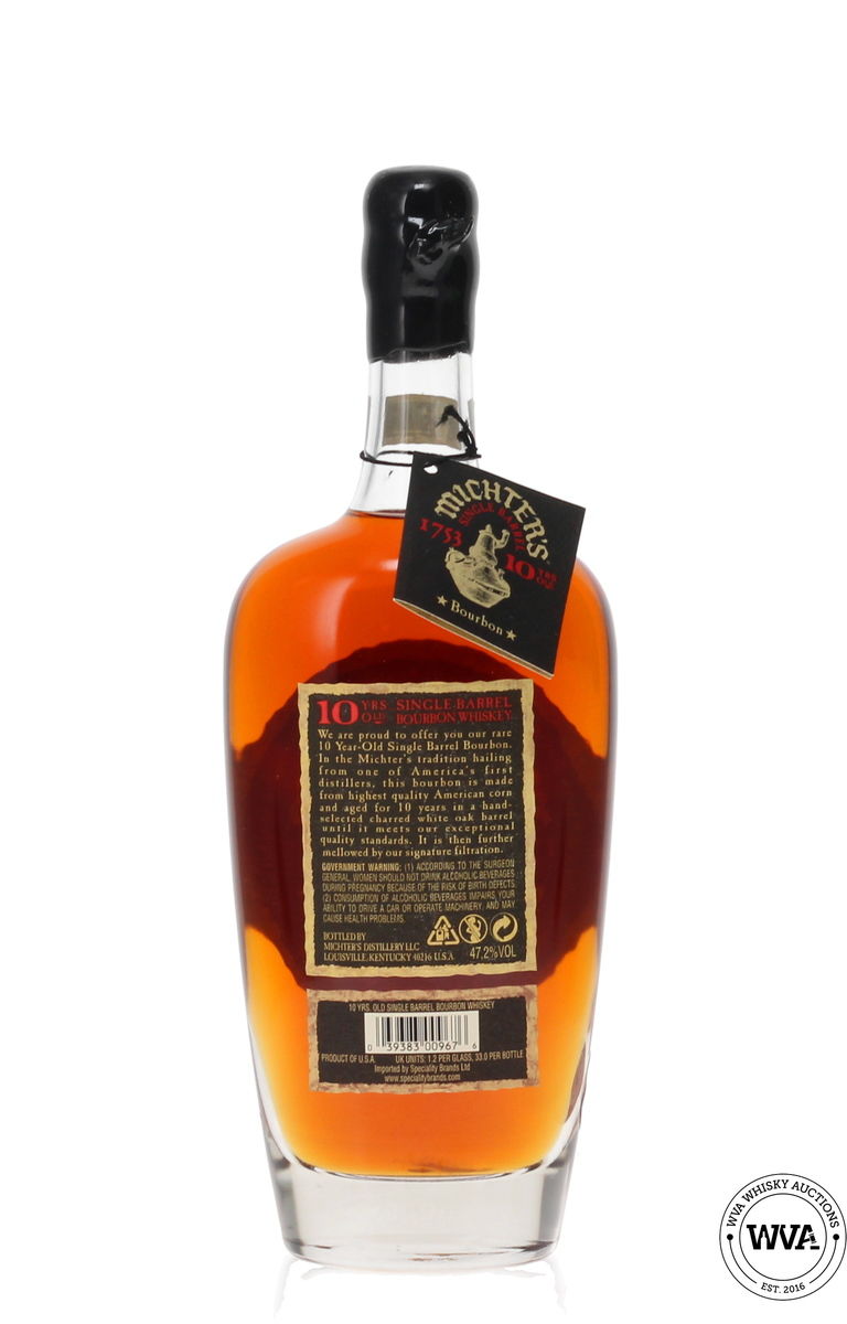 MICHTERS 10 YEAR OLD SINGLE BARREL BOURBON