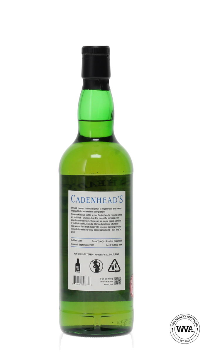 CADENHEAD'S ENIGMA 15 YEAR OLD CAMBELTOWN BLENDED MALT SCOTCH WHISKY