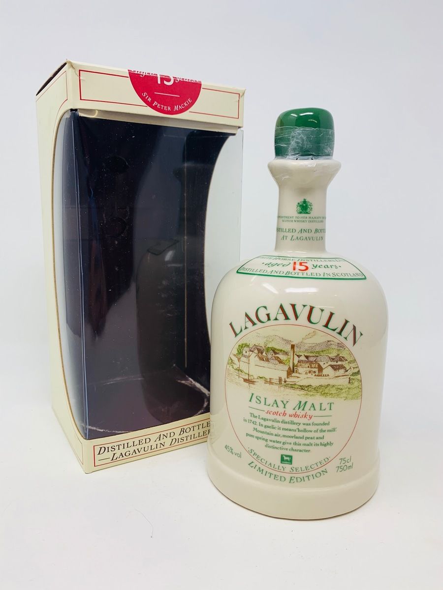 LAGAVULIN 15 YEAR OLD 1980'S WHITE HORSE DISTILLERS DECANTER 
