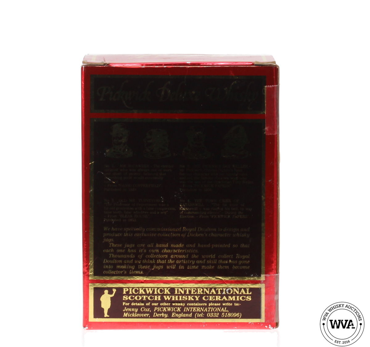 PICKWICK WHISKY CERAMIC 20cl - GEORGE WASHINGTON