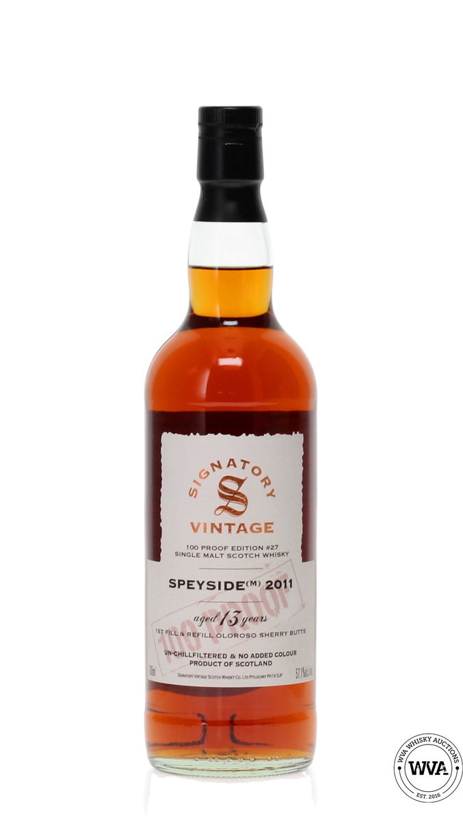 SPEYSIDE 13 YEAR OLD (MACALLAN) 2011 SIGNATORY VINTAGE CASK #27