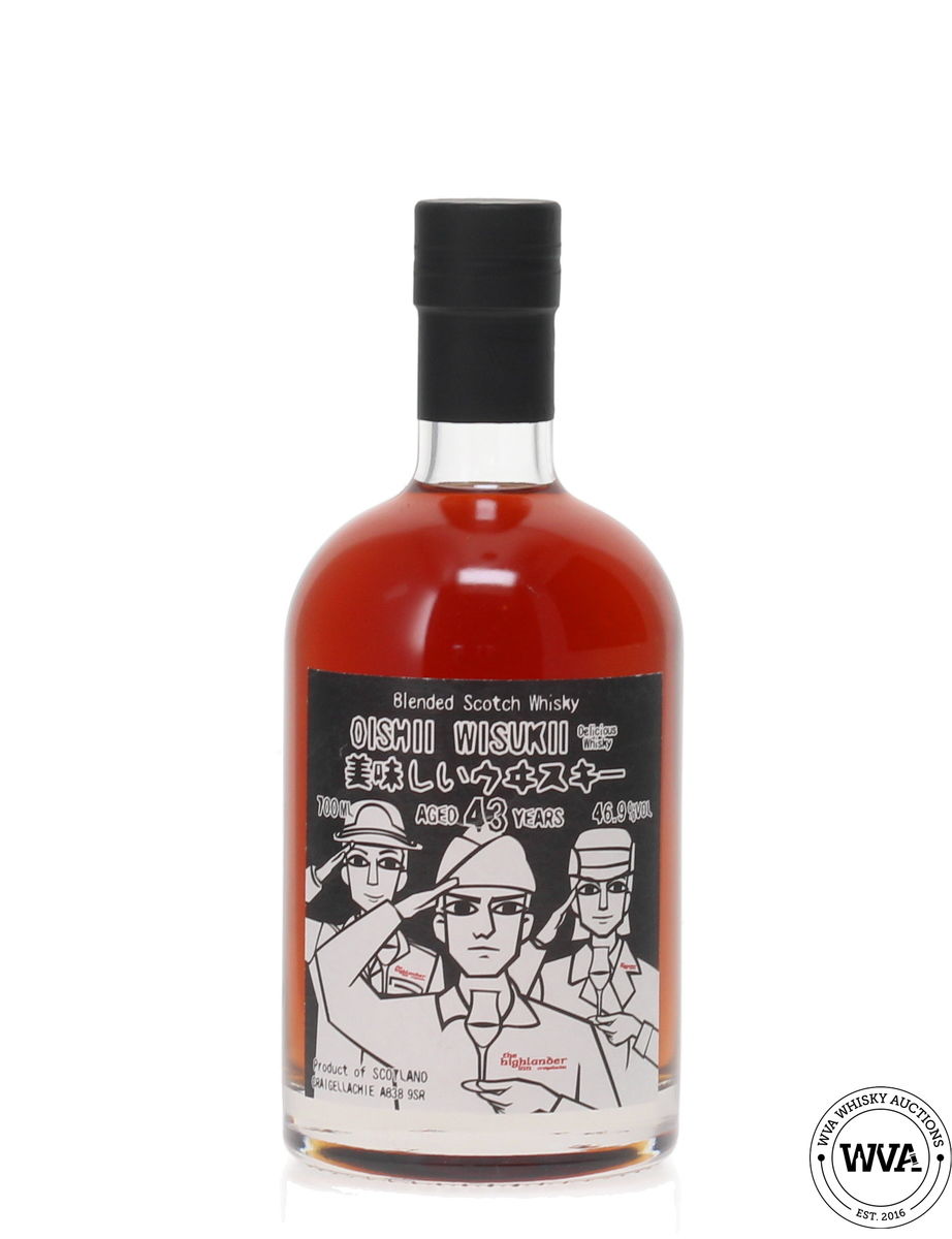 OISHII WISUKII - 43 YEAR OLD BLENDED SCOTCH WHISKY