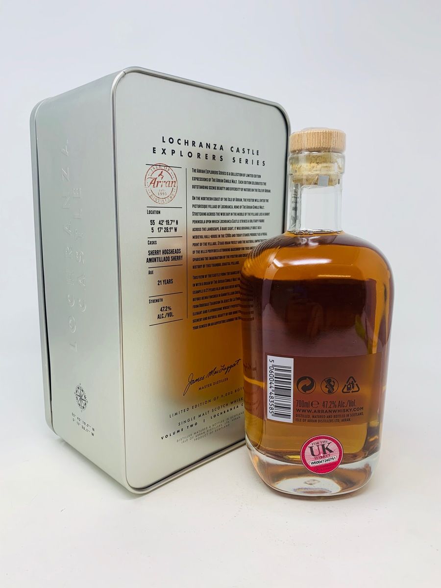 THE ARRAN MALT LOCHRANZA CASTLE 21 YEAR OLD 