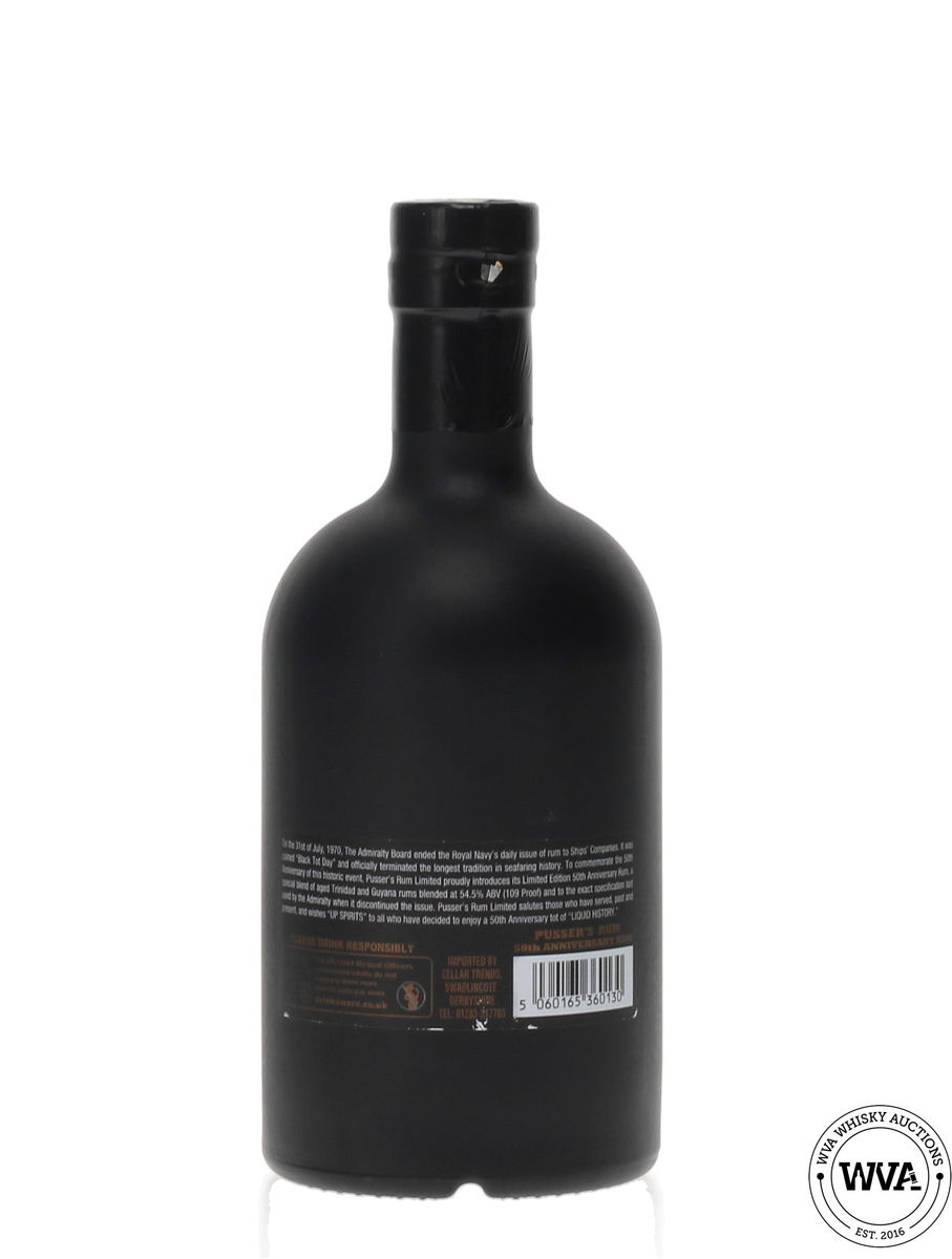 BRITISH NAVY PUSSERS RUM 50th ANNIVERSARY BLACK TOT DAY