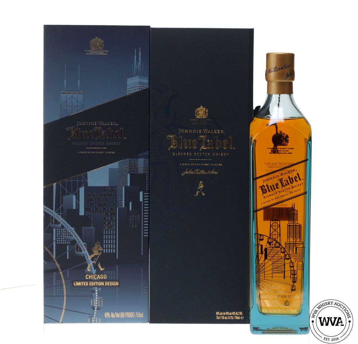 JOHNNIE WALKER BLUE LABEL - CHICAGO LIMITED EDITION DESIGN
