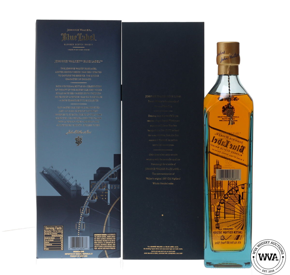 JOHNNIE WALKER BLUE LABEL - CHICAGO LIMITED EDITION DESIGN