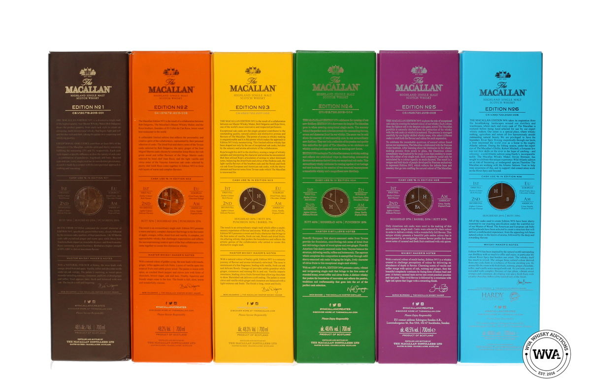 MACALLAN EDITIONS SET (1-6) COLLECTION TRUNK 6 X70CL