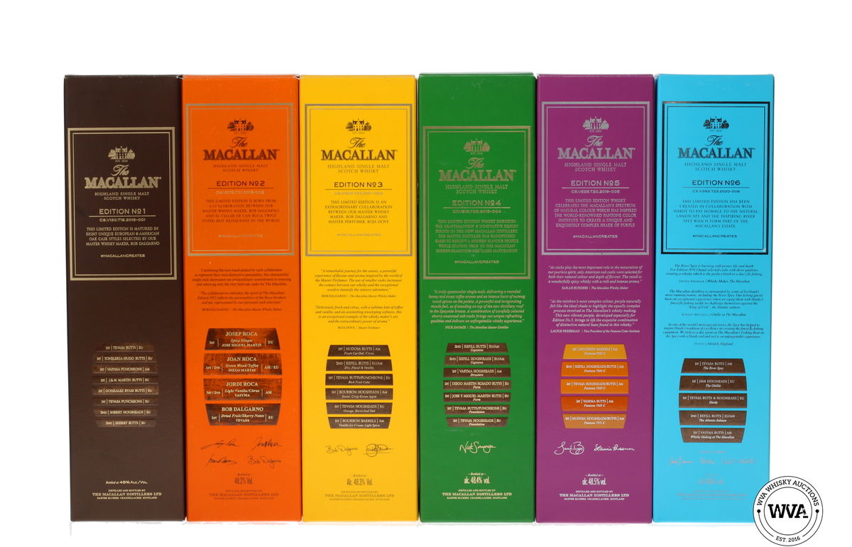 MACALLAN EDITIONS SET (1-6) COLLECTION TRUNK 6 X70CL