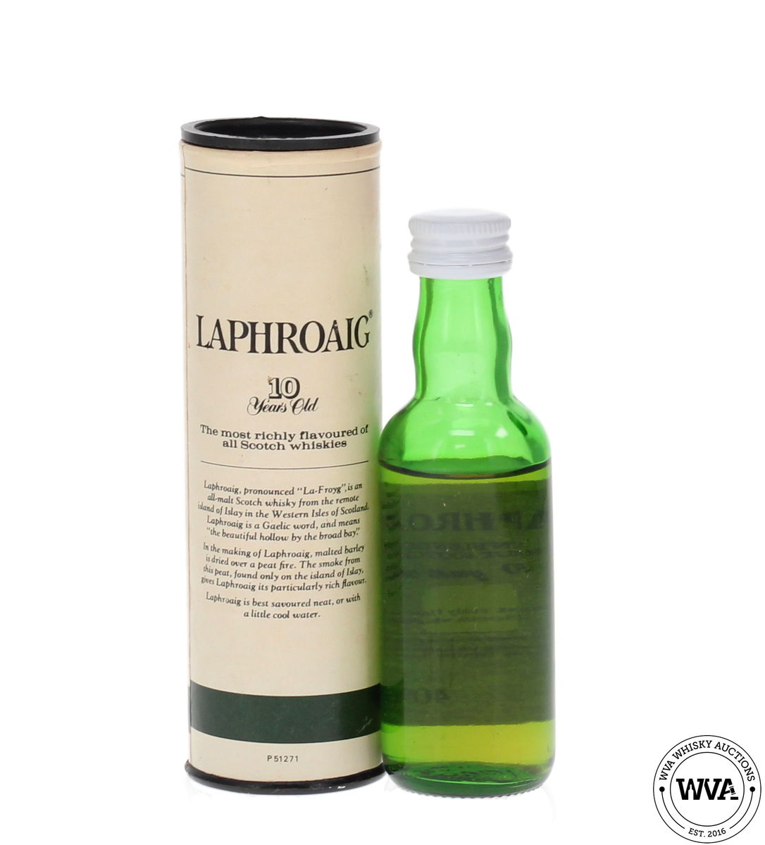 Laphroiag 10 Year Old Pre Royal Warrant Miniature