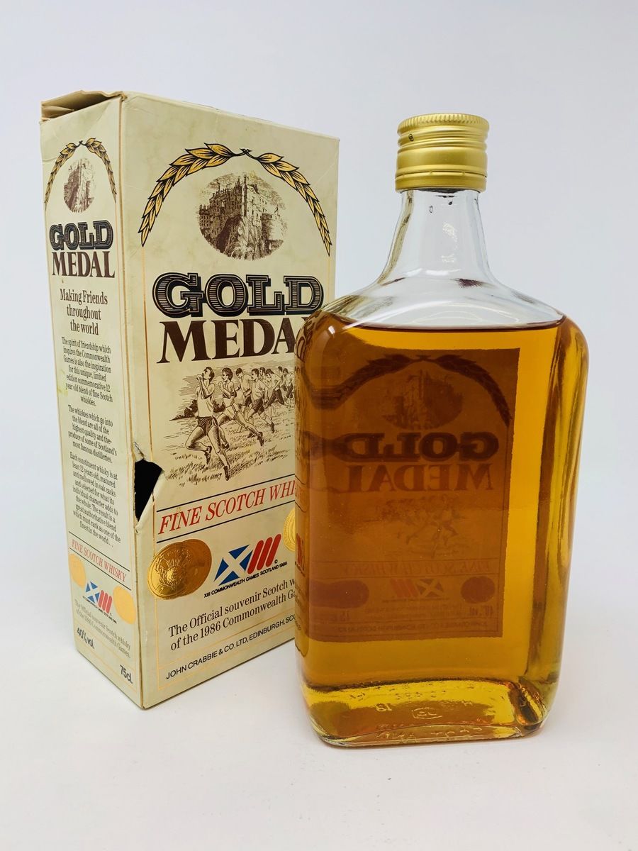 GOLD MEDAL FINE SCOTCH WHISKY COMMONWEALTH GAMES 1986 