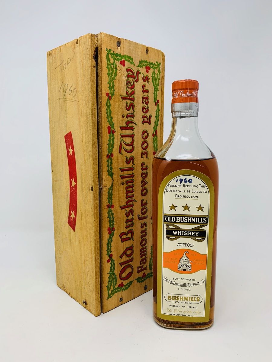 OLD BUSHMILLS 70% PROOF 1960'S 