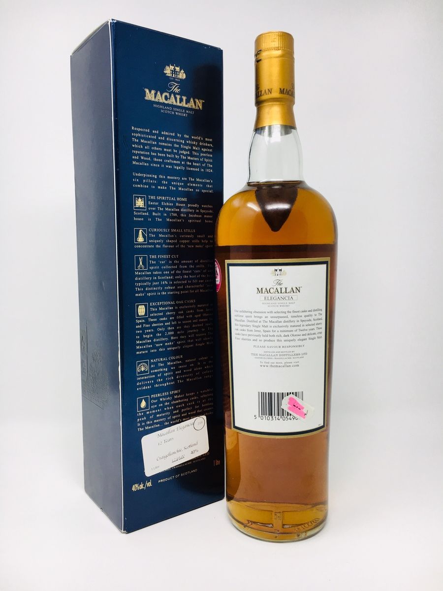 LOT 2583 - THE MACALLAN ELEGANCIA 12 YEAR OLD 1 LITRE (RESERVE PRICE £150.00)