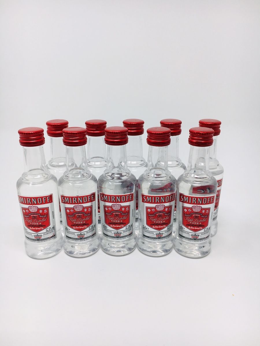 LOT 2591 - 10 X SMIRNOFF VODKA MINIATURES (NO RESERVE)