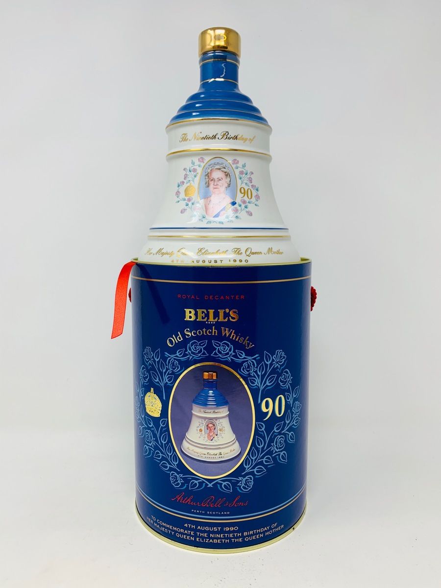 BELLS DECANTER "CELEBRATING THE QUEEN MOTHERS 90TH BIRTHDAY"