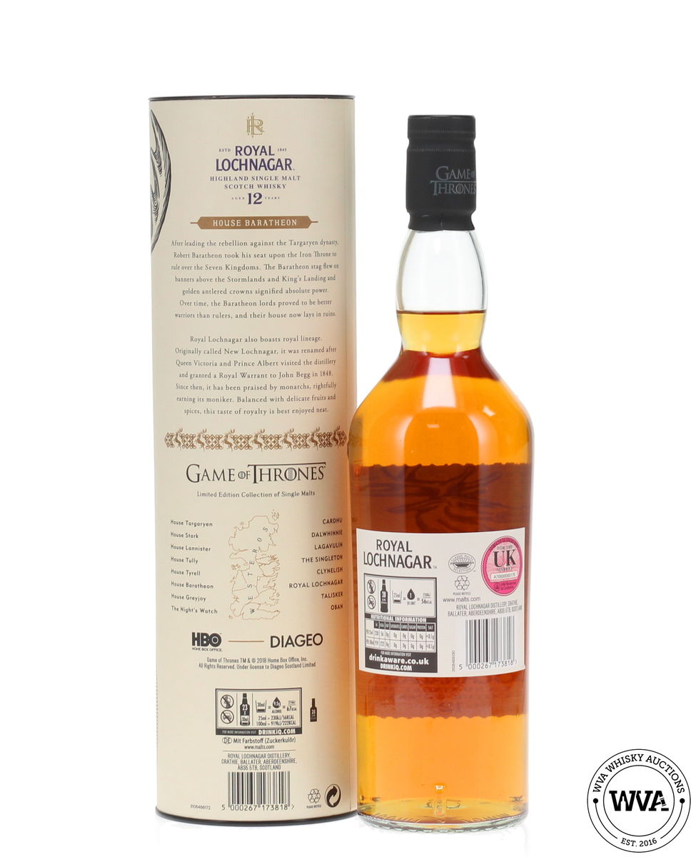 Royal Lochnagar 12 Year Old Game Of Thrones - House Baratheon