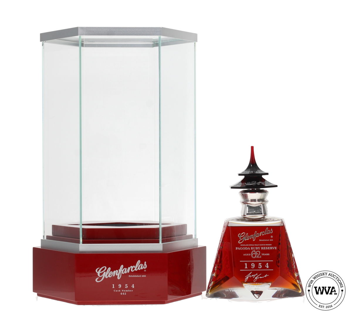 Glenfarclas 62 Year Old 1954 #445 - Pagoda Ruby Reserve (Silver Edition) No.37 of 180