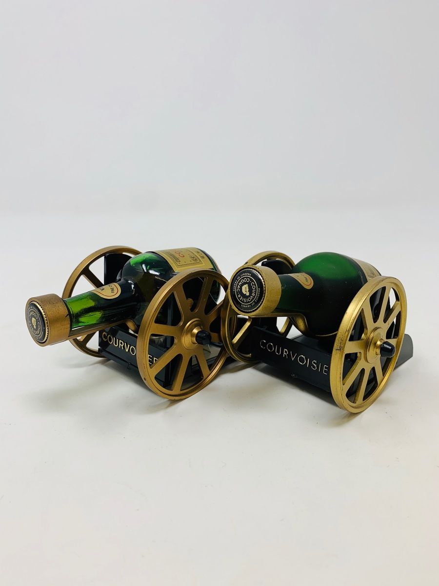 2 X COURVOISIER COGNAC CANNON MINIATURES