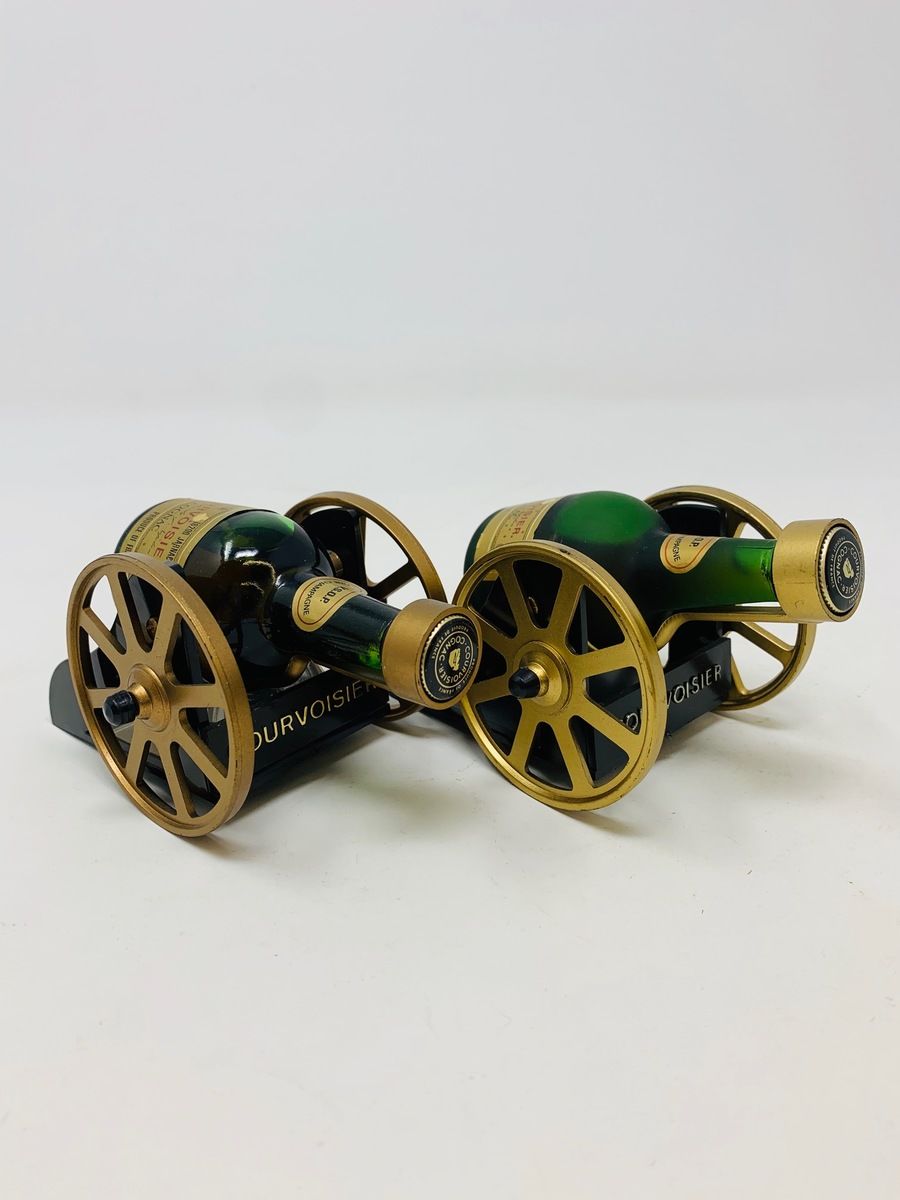 2 X COURVOISIER COGNAC CANNON MINIATURES