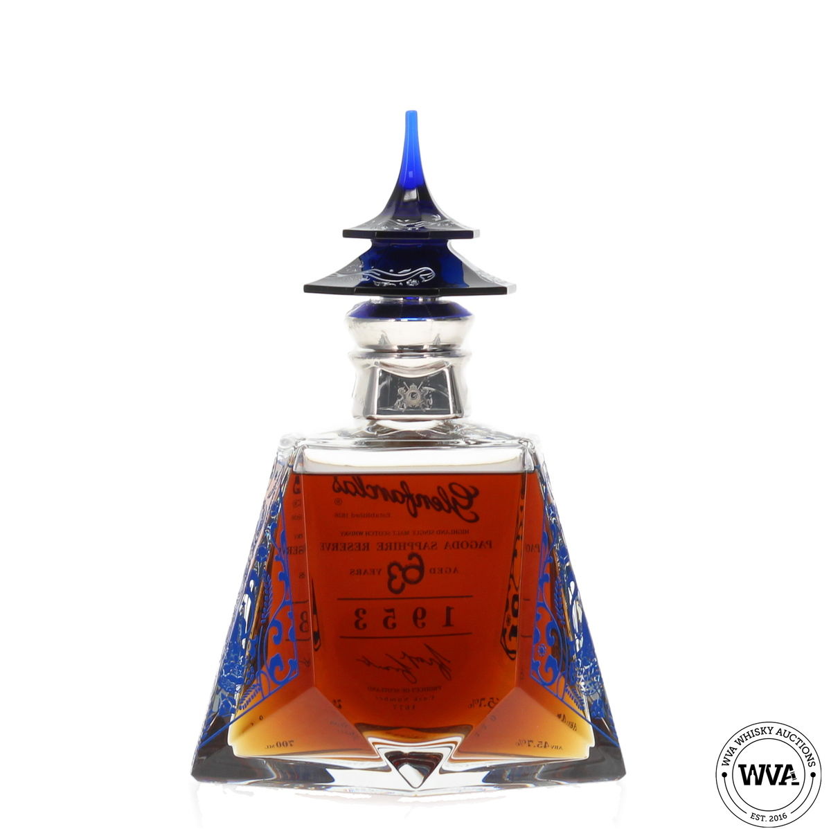 Glenfarclas 63 Year Old 1953 #1677 - Pagoda Sapphire Reserve (Silver Edition) 