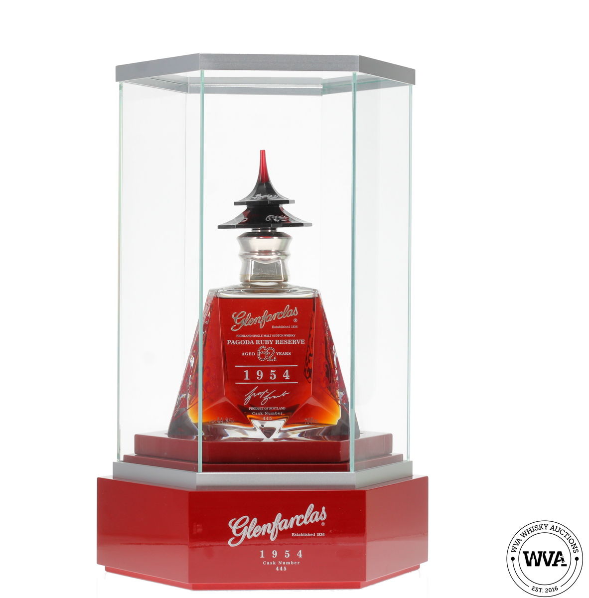 Glenfarclas 62 Year Old 1954 #445 - Pagoda Ruby Reserve (Silver Edition) 