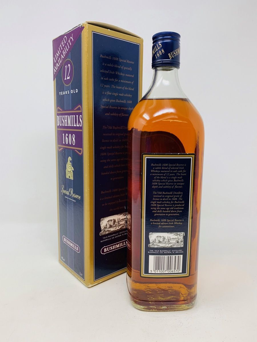 BUSHMILLS 1608 12 YEAR OLD SPECIAL RESERVE